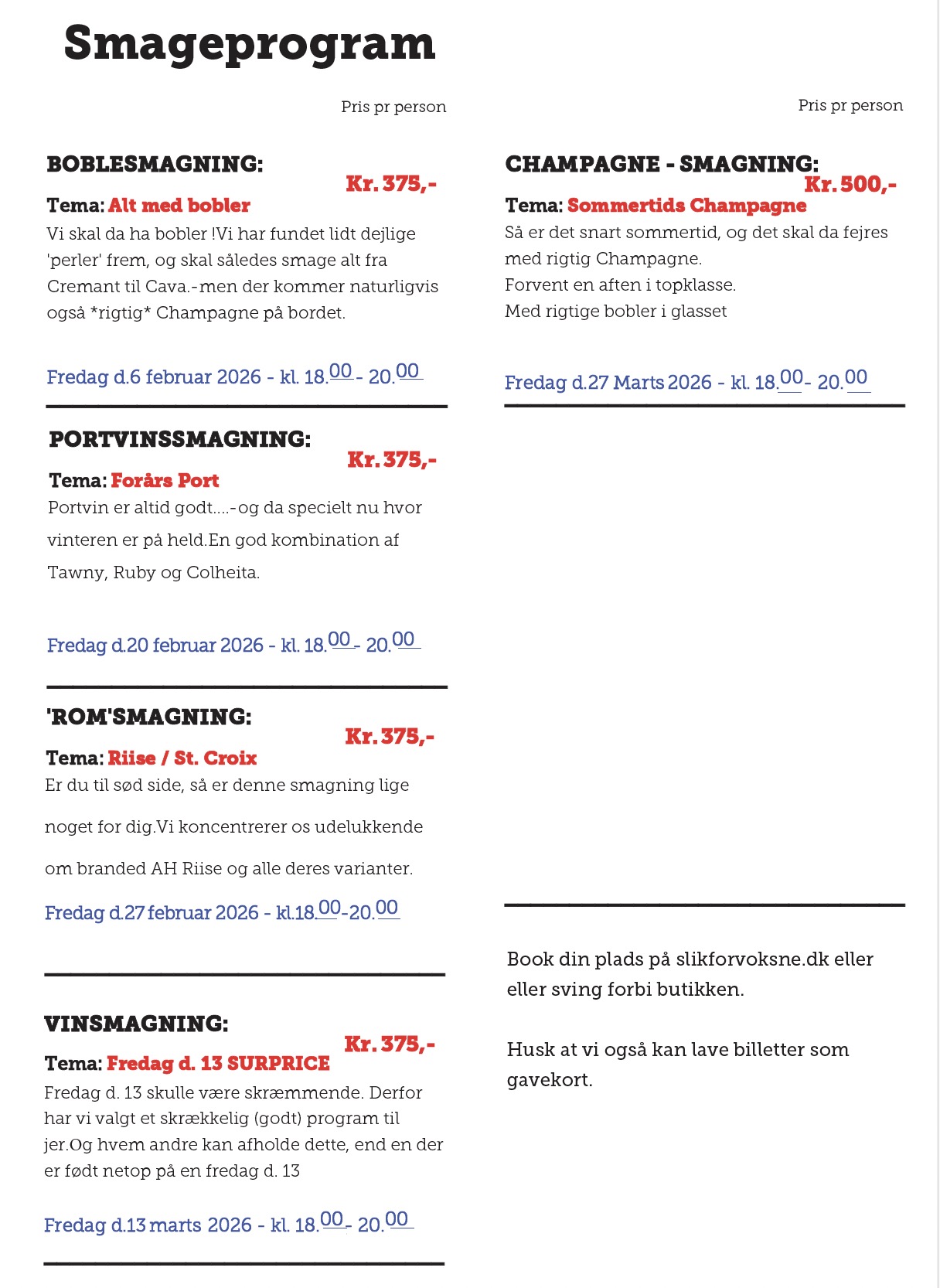 Smageprogram 2026 - slikforvoksne.dk